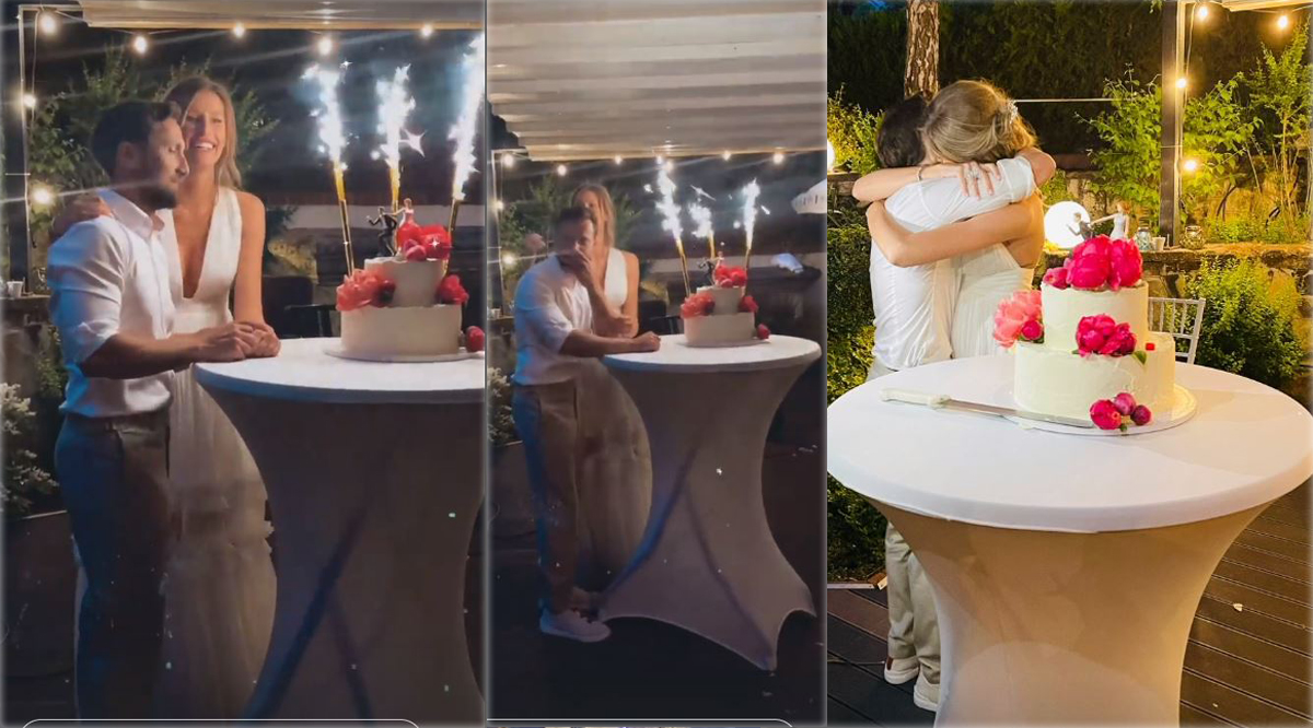 Imagine Stire Dani Oțil, atingeri intime cu soția lui în fața tuturor invitaților! Gabriela Prisăcariu a continuat să îl sărute pasional | FOTO & VIDEO | 2review.ro