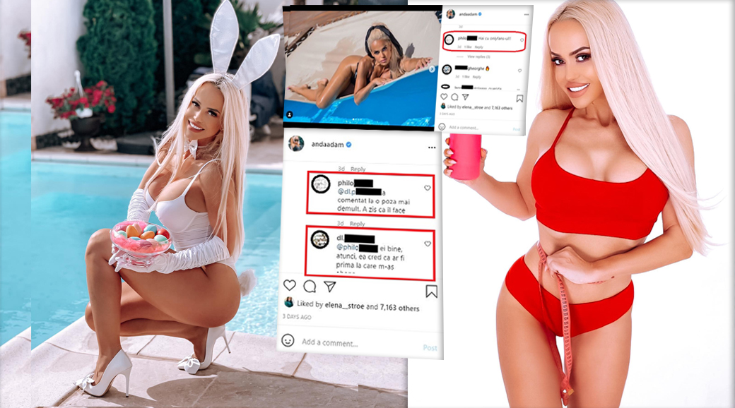 Unul dintre fanii Andei Adam i-a spus unui alt internaut că, de fapt, artista a scris într-un comentariu că își va face cont pe OnlyFans © Instagram
