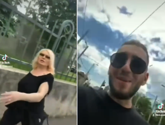Imagine Stire Fulgy, atitudine nerespectuoasă față de Viorica, pe stradă, în timp ce făcea live „Pe ce cânți, fă, tu?” VIDEO | 2review.ro