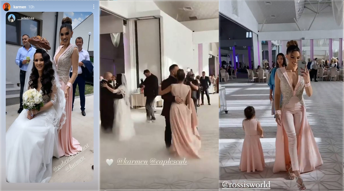 Karmen și Bogdan Căplescu, nași la nunta Gabrielei Rainea cu Daniel Gheorghe © Instagram Stories