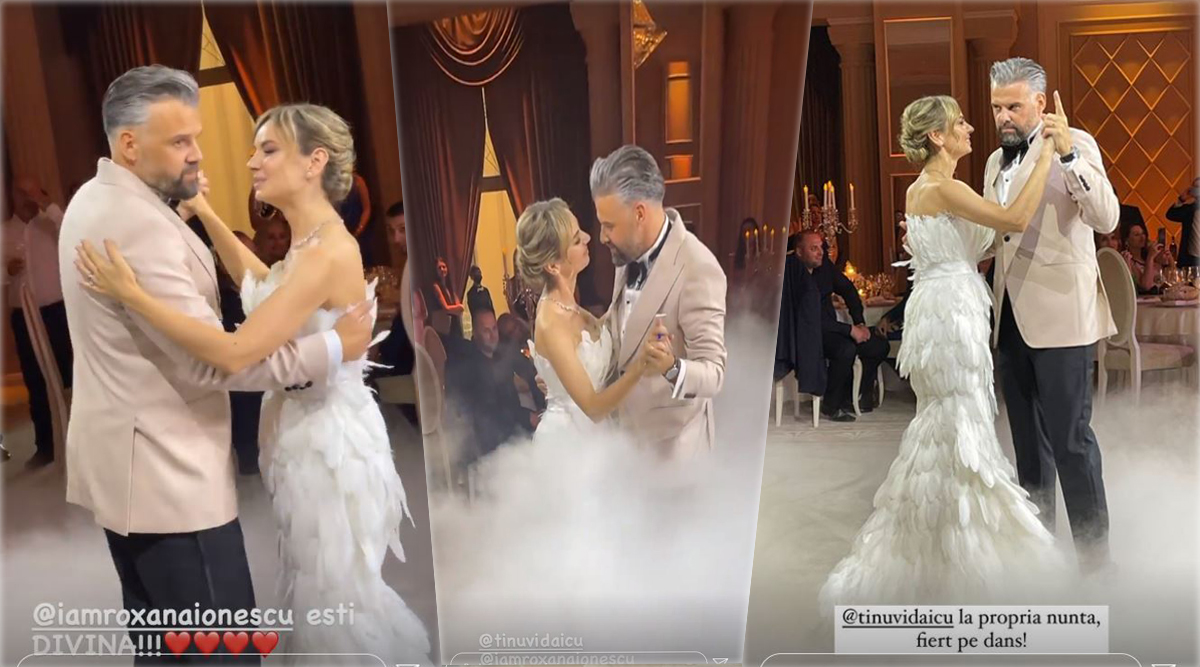 Roxana Ionescu și Tinu Vidaicu, petrecere de nuntă așa cum au visat: “Casă de piatră, superbilor”. Cea de-a doua rochie de mireasă a vedetei este spectaculoasă | FOTO & VIDEO