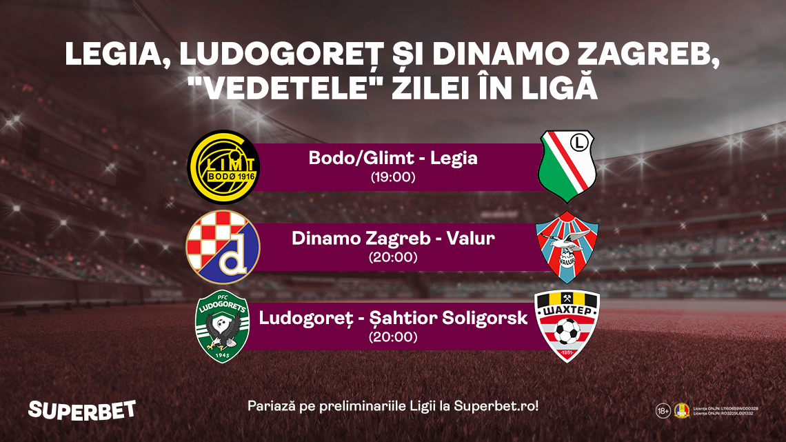 Imagine Stire Drumul european începe devreme pentru ei! Legia, Ludogoreț și Dinamo Zagreb, „vedetele” zilei în Ligă | 2review.ro