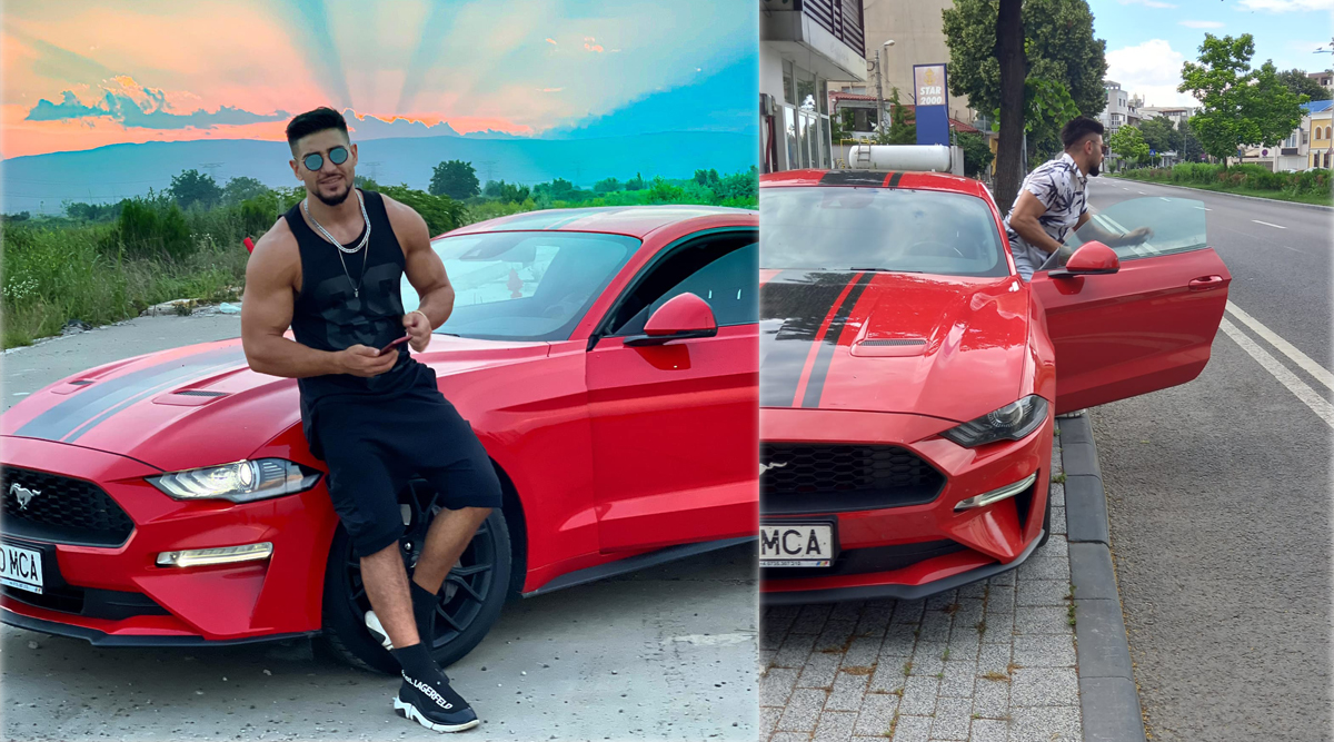 Imagine Stire EXCLUSIV | Bogdan Mocanu a dezvăluit care a fost prima lui mașină: “M-am răsturnat cu el”. Se plimbă cu un Mustang care nu e încă al lui, iar în acte, are un Mercedes C Class Hybrid | 2review.ro