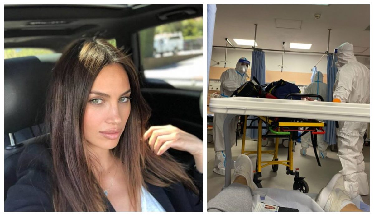 Imagine Stire Alina Pușcău, cu perfuzii din cauza COVID-19. Modelul e internat în spital | 2review.ro