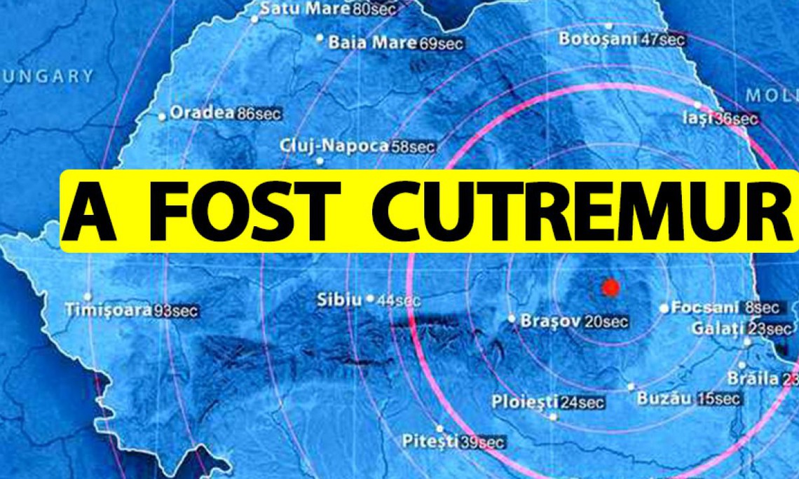 Cutremur în România, în urmă cu puțin timp. Unde s-a produs seismul și ce magnitudine a avut