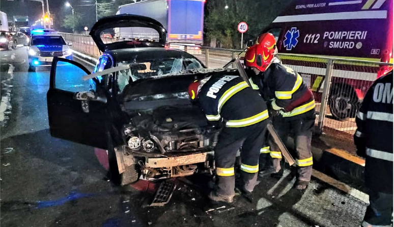 Accident grav cu semne de întrebare pe DN5. Șoferul a fost găsit inconștient