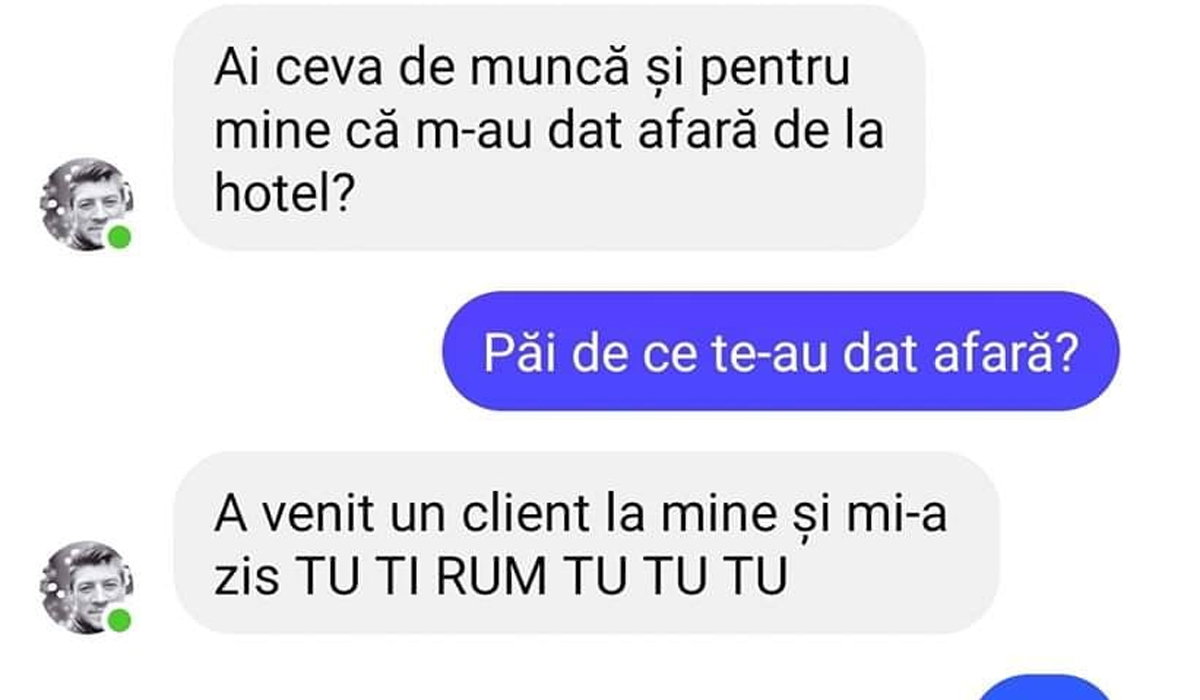 Imagine Stire Bancul Zilei | Ai ceva de muncă pentru mine, că m-au dat afară de la hotel? | 2review.ro