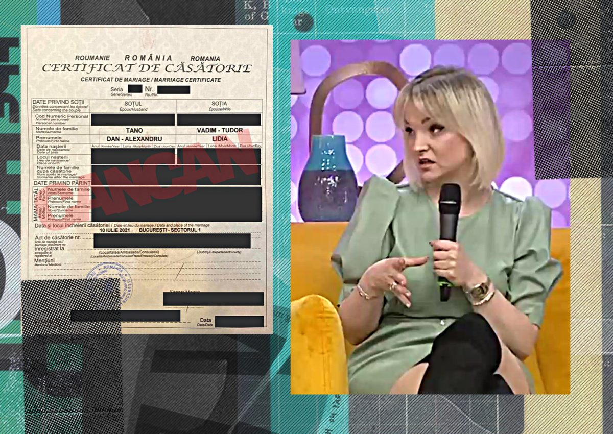 Imagine Stire Fiica ”Tribunului” a mințit în direct la Teo că nu a fost măritată! CANCAN.RO publică certificatul de căsătorie dintre Lidia ”Pinocchio” Vadim și răposatul soț! | 2review.ro