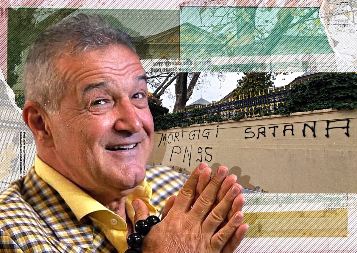 Imagine Stire Ultrașii i-au scris pe gard ”Mori Gigi Satana”, iar el… Gigi Becali și-a transformat Palatul în… mănăstire! Imaginile momentului | 2review.ro