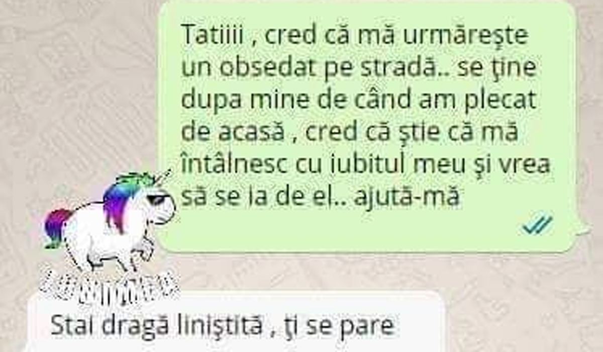 Imagine Stire BANCUL ZILEI | „Tatiii, cred că mă urmărește un obsedat pe stradă!” | 2review.ro