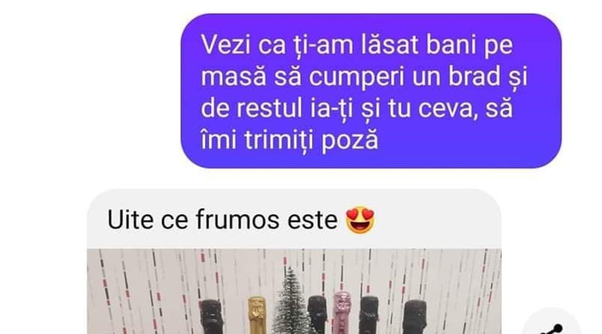 Imagine Stire BANC | „Vezi că ți-am lăsat bani pe masă să cumperi un brad și, de restul, ia-ți și tu ceva. Să îmi trimiți poză!” | 2review.ro