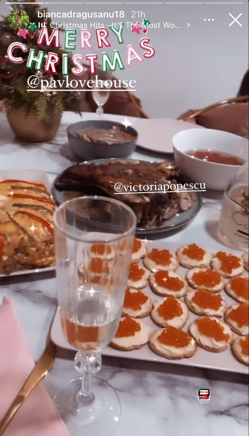 Așa a arătat masa de Crăciun a Biancăi Drăgușanu