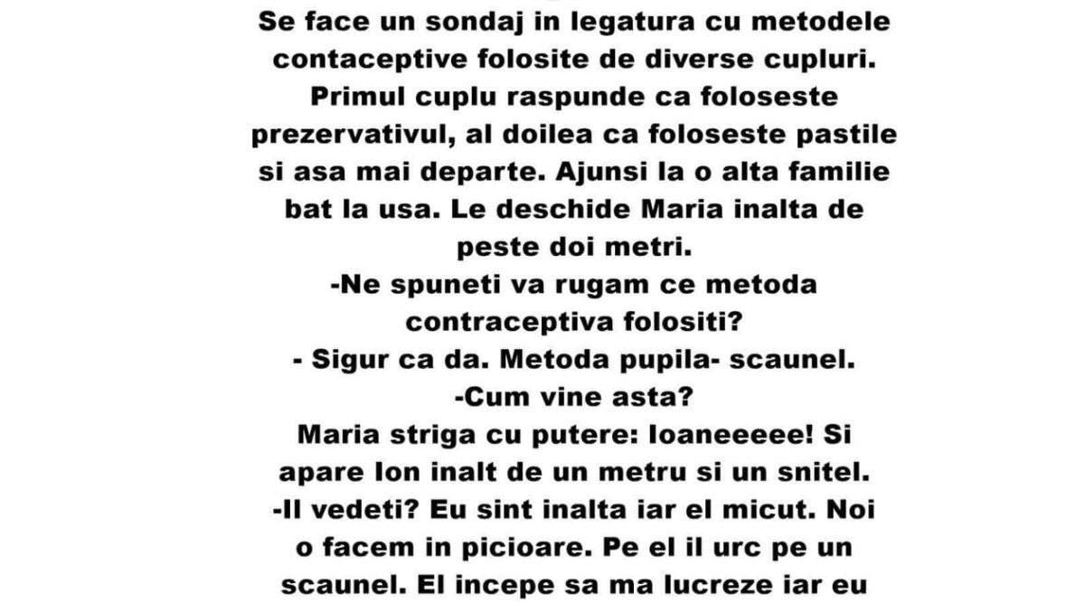 Imagine Stire BANCUL ZILEI | Metoda contraceptivă „pupilă-scăunel” | 2review.ro