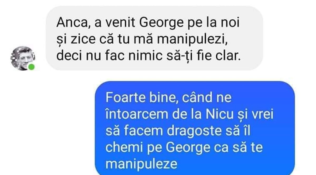 Imagine Stire BANCUL ZILEI | „Anca, a venit George pe la noi și zice că tu mă manipulezi” | 2review.ro