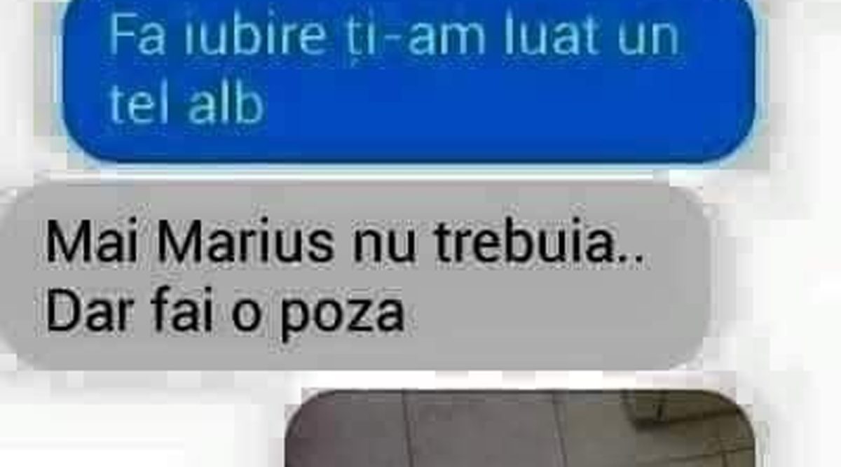 Imagine Stire BANC | „Iubire, ți-am luat un tel alb!” „Marius, nu trebuia! Dar fă-i o poză!” | 2review.ro