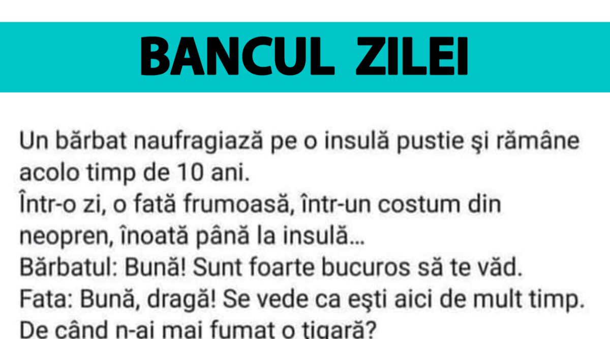 Imagine Stire BANC | Un bărbat naufragiază pe o insulă pustie. După 10 ani, vine la el o fată frumoasă, în costum de neopren | 2review.ro
