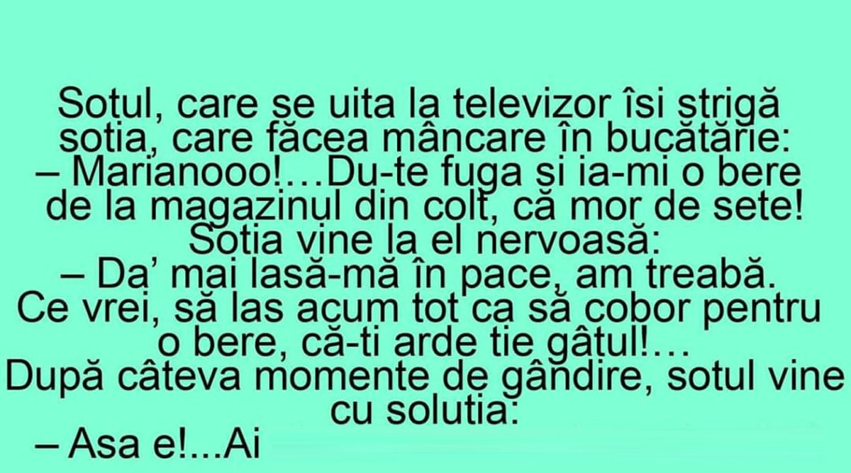Imagine Stire BANCUL ZILEI | „Mariano! Du-te fuga și ia-mi o bere de la magazinul din colț” | 2review.ro