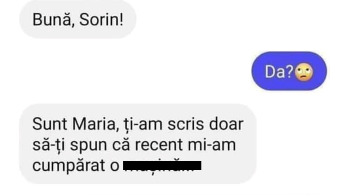 Imagine Stire Bancul zilei. „Sunt Maria, ţi-am scris doar să-ţi spun că recent mi-am cumpărat o…” | 2review.ro
