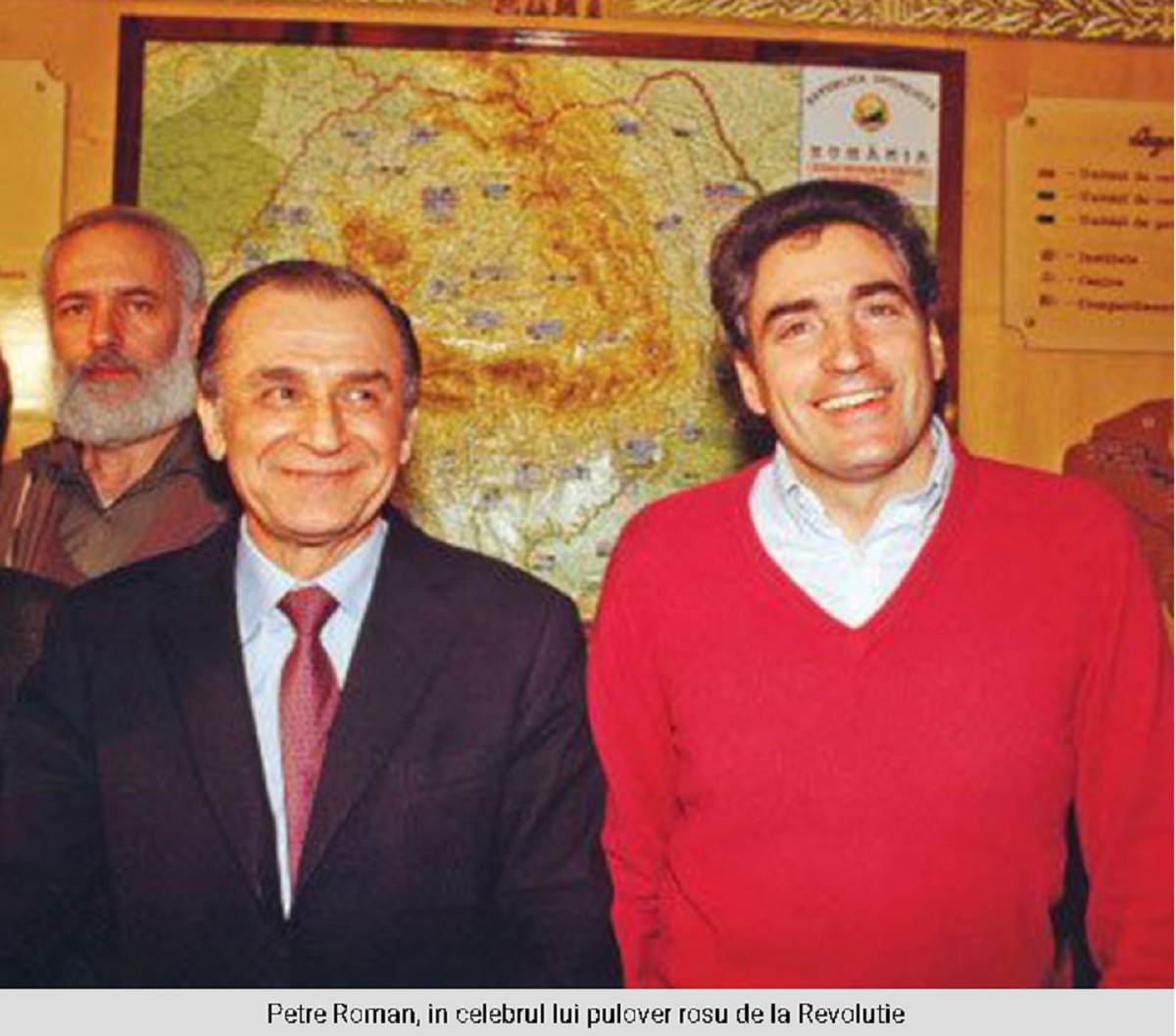 Imagine Stire Petre Roman, adio pulover roșu! Cui rămâne celebra piesă vestimentară purtată la Revoluție. Oana Roman nu se așteaptă la asta | 2review.ro