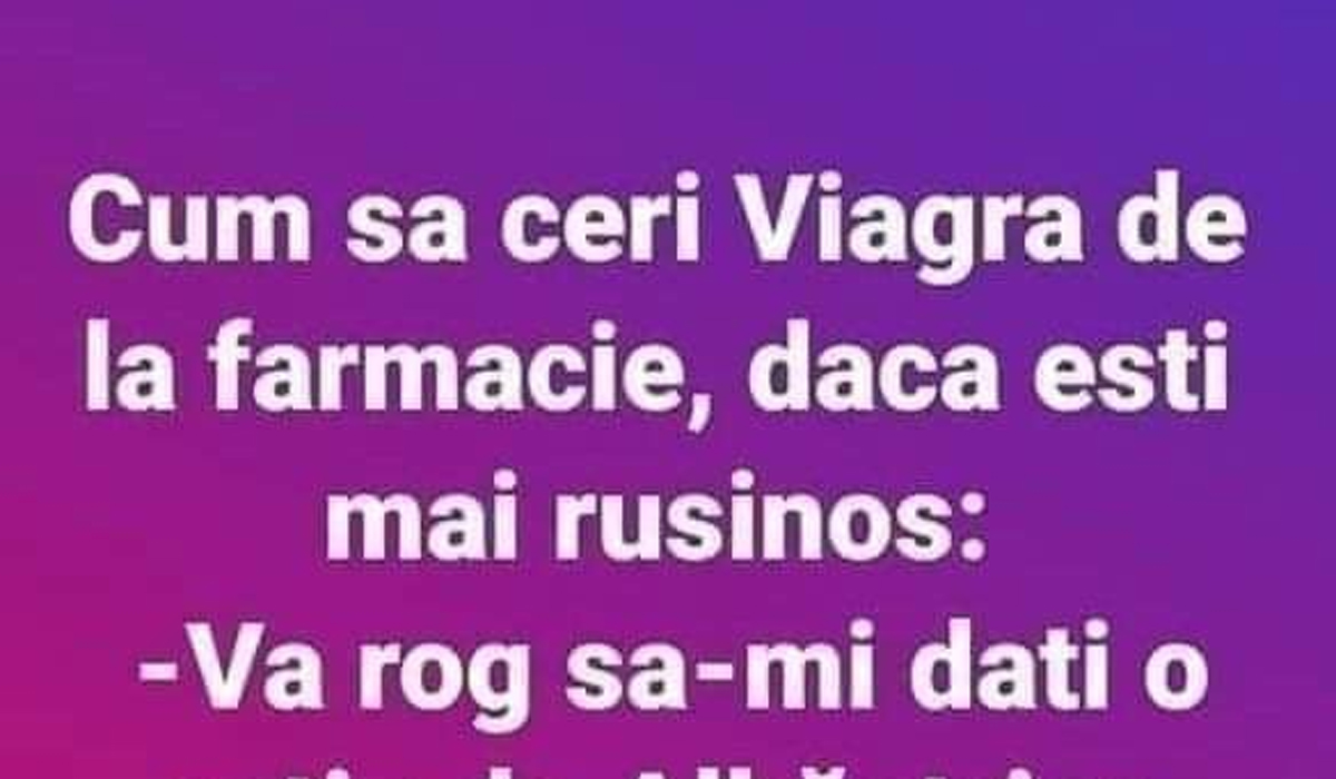 Imagine Stire BANCUL ZILEI | Cum să ceri Viagra la farmacie, dacă ești rușinos: „Vă rog să-mi dați o cutie de..” | 2review.ro
