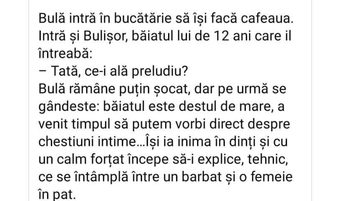 Imagine Stire BANC | Bulișor îl întrabă pe Bulă: „Tată, ce este ăla preludiu?” | 2review.ro