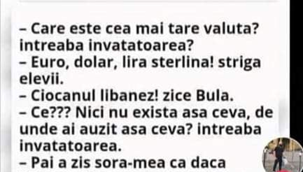 Imagine Stire BANCUL ZILEI | „Care e cea mai tare valută?” „Ciocanul libanez” | 2review.ro