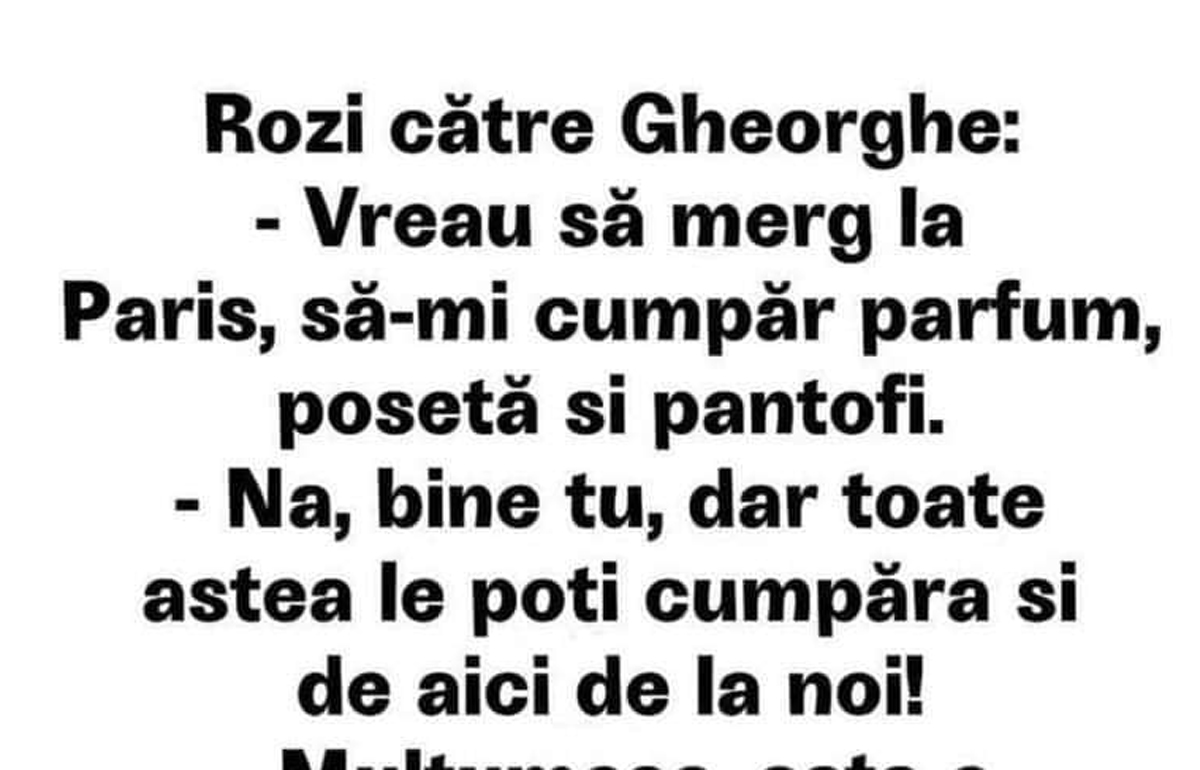 Imagine Stire BANC | Rozi către Gheorghe: „Vreau să merg la Paris, să-mi cumpăr parfum, poșetă și pantofi” | 2review.ro