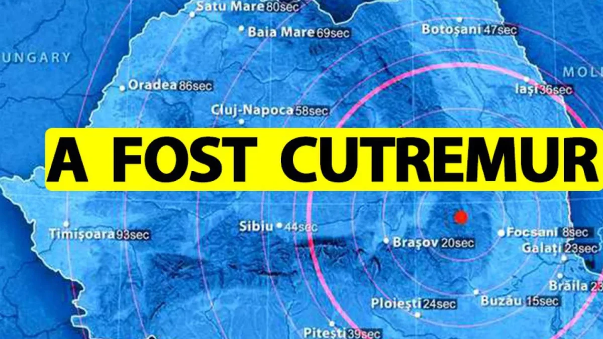 Cutremur în România, joi. Unde s-a produs seismul și ce magnitudine a avut