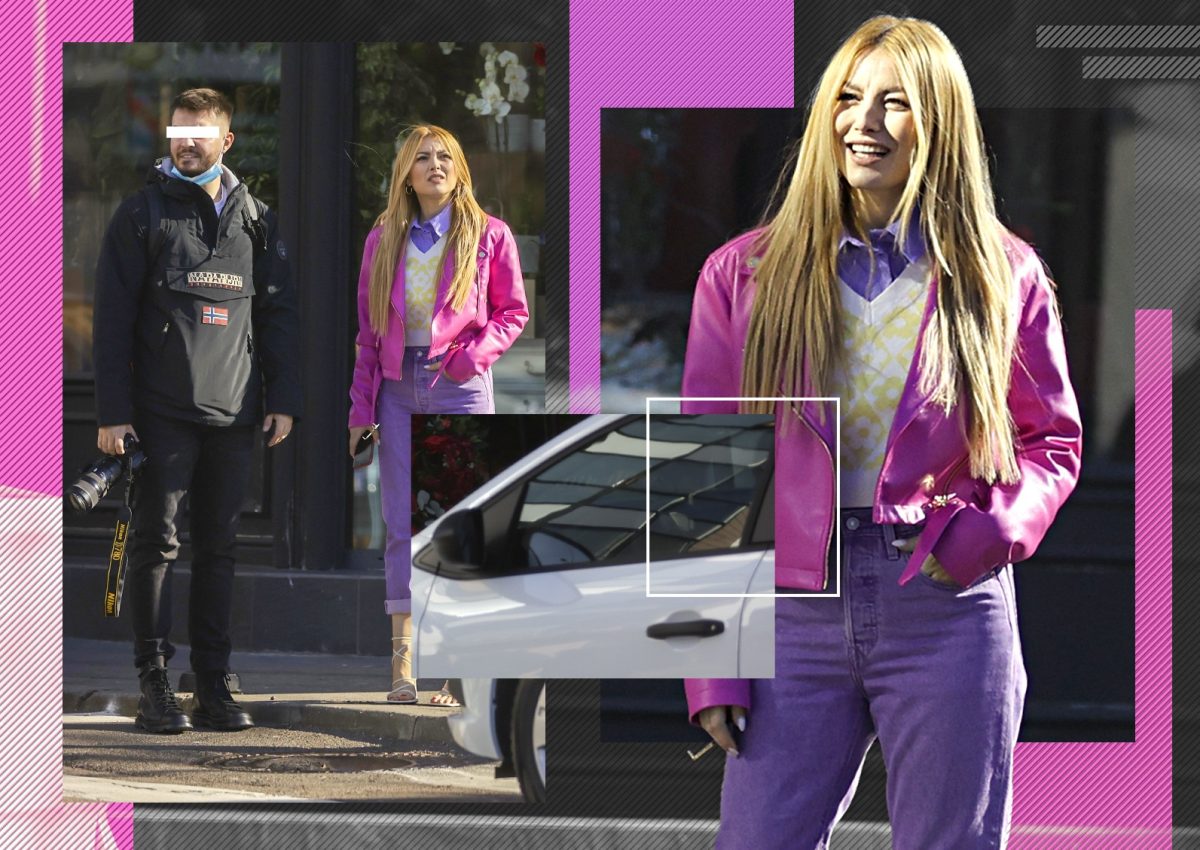 Imagine Stire Elena Gheorghe, ședință foto pe bordură, în ”Dorobanți”! Soțul o aștepta în mașină, după colț | 2review.ro