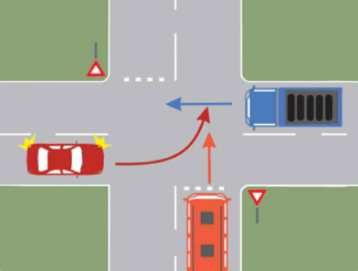 Test de perspicacitate auto. Cine trece primul prin intersecţie? Întrebarea la care majoritatea răspund greşit chiar şi la examen