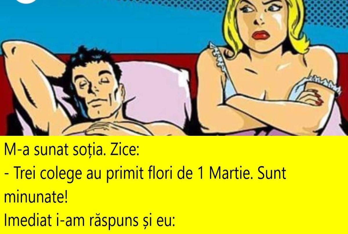 Imagine Stire Bancul zilei, 1 martie 2022 |  „Trei colege au primit flori” | 2review.ro