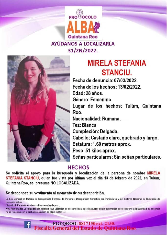 Mirela a dispărut fără urmă după ce a mers la o petrecere! Tânăra a fost văzută ultima oară pe 13 februarie. Sursă foto: Facebook