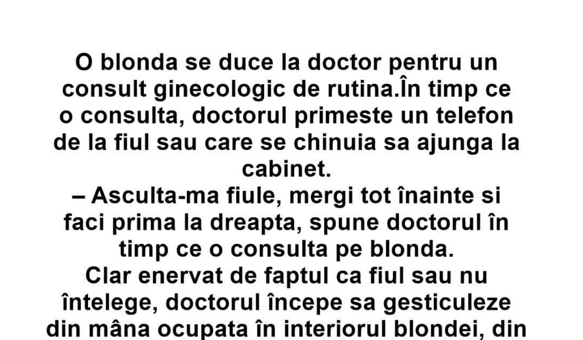 Imagine Stire BANC | O blondă se duce la ginecolog. Chiar în timp ce o consulta, doctorul primește un telefon de la… | 2review.ro