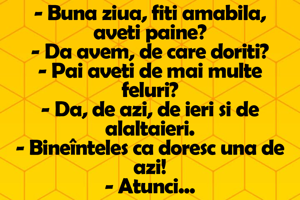 Imagine Stire BANC | Merge Bulă la un magazin alimentar și întreabă: „Bună ziua, fiți amabilă, aveți pâine?” | 2review.ro