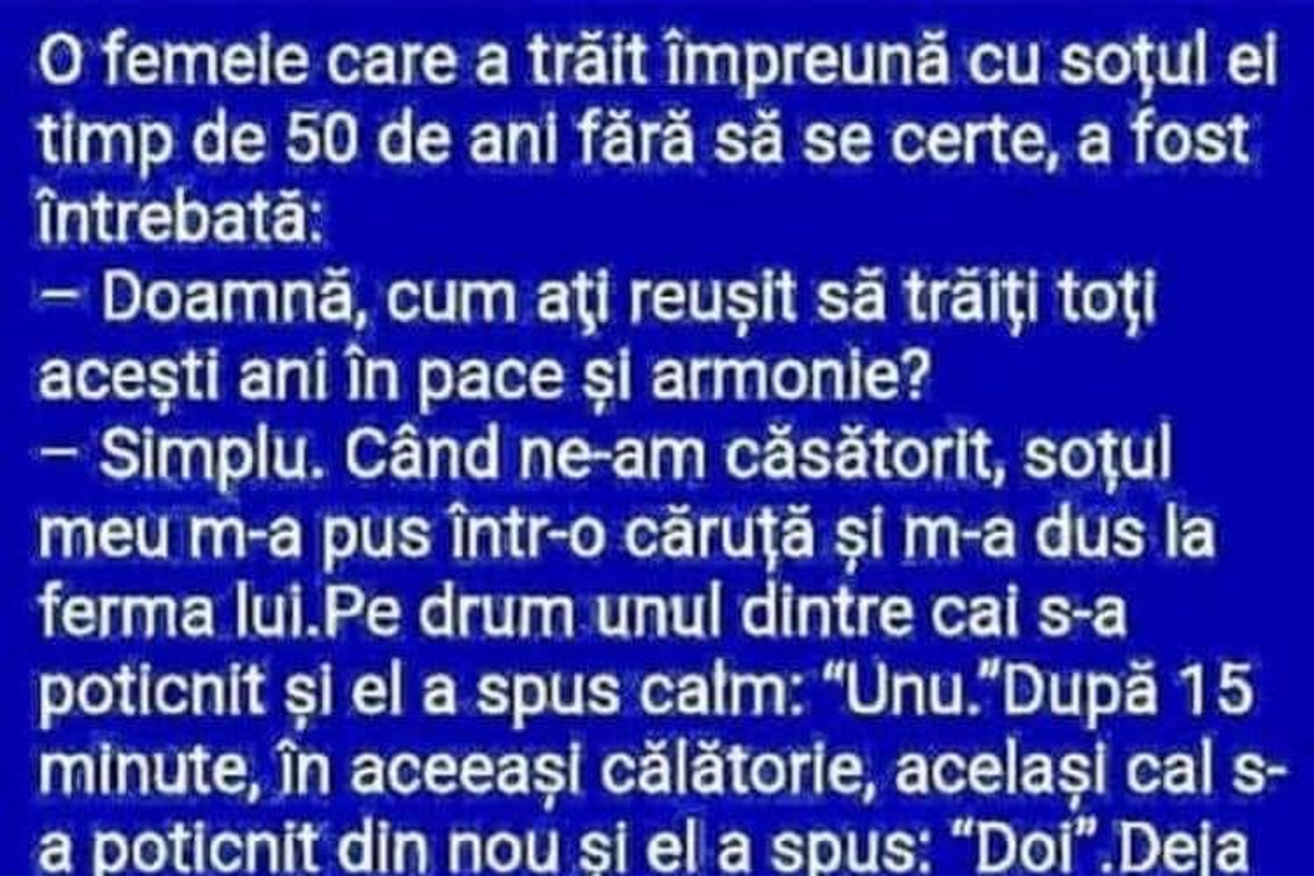 Imagine Stire BANCUL ZILEI | Secretul unei căsnicii de 50 de ani | 2review.ro