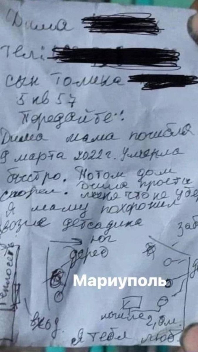 Imagine Stire Drama unei familii din Ucraina. Ce bilet a primit Dima despre moartea mamei sale | 2review.ro