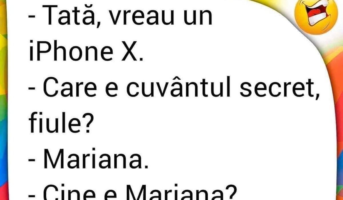 Imagine Stire BANC | „Tati, vreau un iPhone X!” „Care e cuvântul secret, fiule?” „Mariana” | 2review.ro