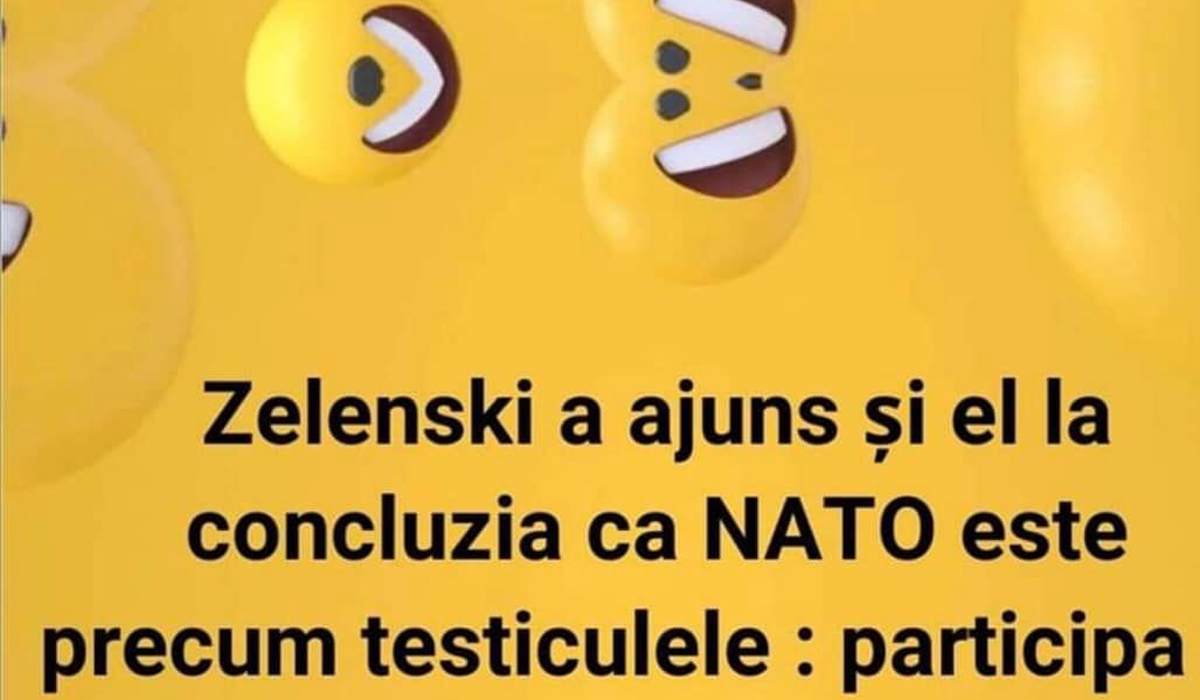 Imagine Stire BANC | „Zelenski a ajuns și el la concluzia că NATO este precum testiculele: participă, dar..” | 2review.ro
