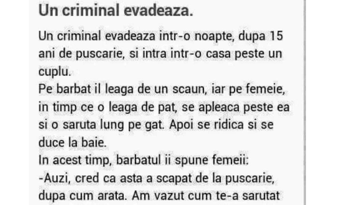 Imagine Stire BANC | Un criminal evadează într-o noapte, după 15 ani de pușcărie, și intră în casă peste un cuplu | 2review.ro