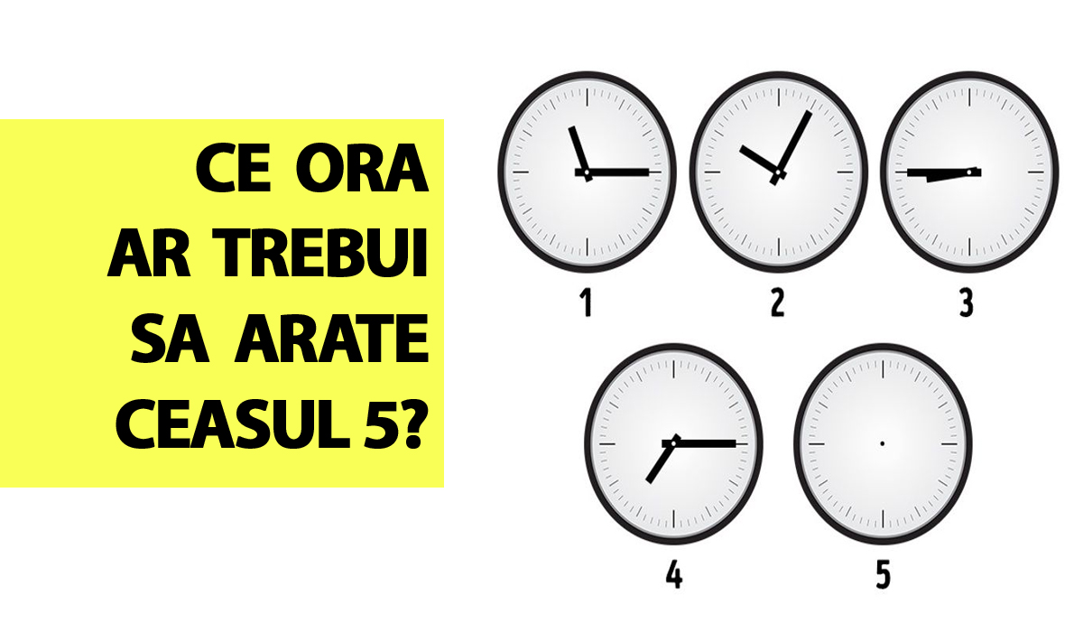Cel mai simplu test de inteligență | Ce oră ar trebui să arate ceasul numărul 5?