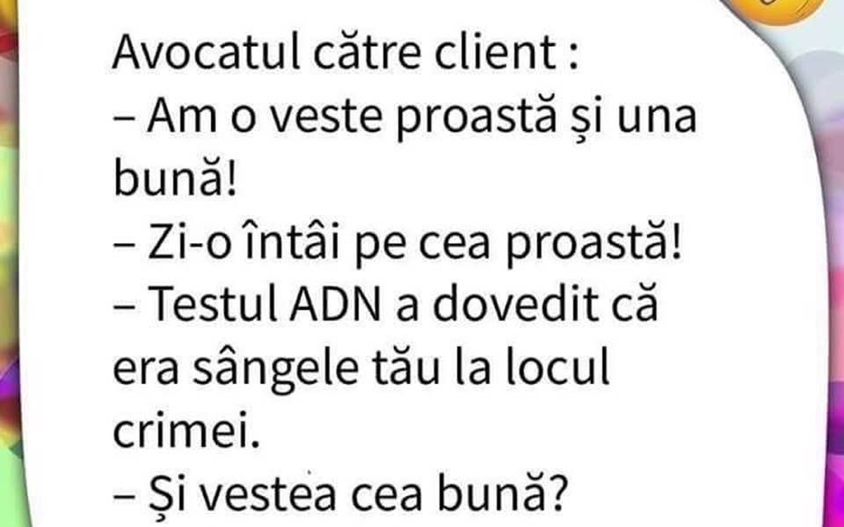 Imagine Stire BANCUL ZILEI | Avocatul către client: „Am o veste proastă și una bună” | 2review.ro