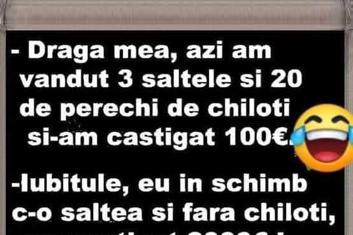 Imagine Stire BANCUL ZILEI | „Draga mea, azi am vândut 3 saltele și 20 de perechi de chiloți și-am câștigat 100 de euro” | 2review.ro