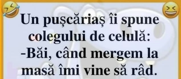 Imagine Stire BANC | Motivul pentru care unui pușcăriaș îi vine să râdă când merge la masa | 2review.ro