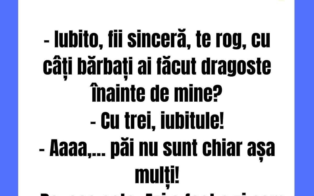 Imagine Stire BANCUL ZILEI | „Iubito, fii sinceră, te rog. Cu câți bărbați ai făcut dragoste înainte de mine?” | 2review.ro