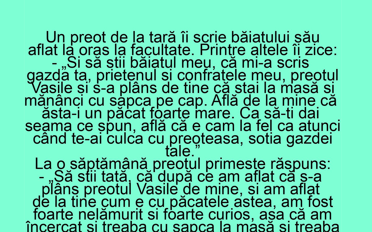 Imagine Stire BANCUL ZILEI | „E la fel ca atunci când te-ai culca cu preoteasa” | 2review.ro