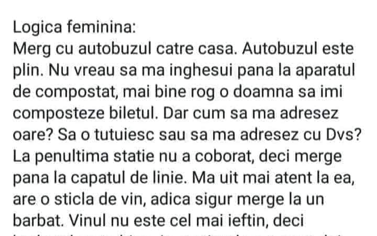 Imagine Stire BANCUL ZILEI | Logica feminină: „Soțul meu are două amante: Rodica și Claudia” | 2review.ro