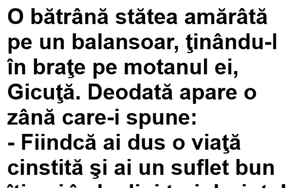 Imagine Stire BANC | O bătrână găsește zâna fermecată: „Fiindcă ai un suflet bun, îți voi îndeplini 3 dorințe” | 2review.ro
