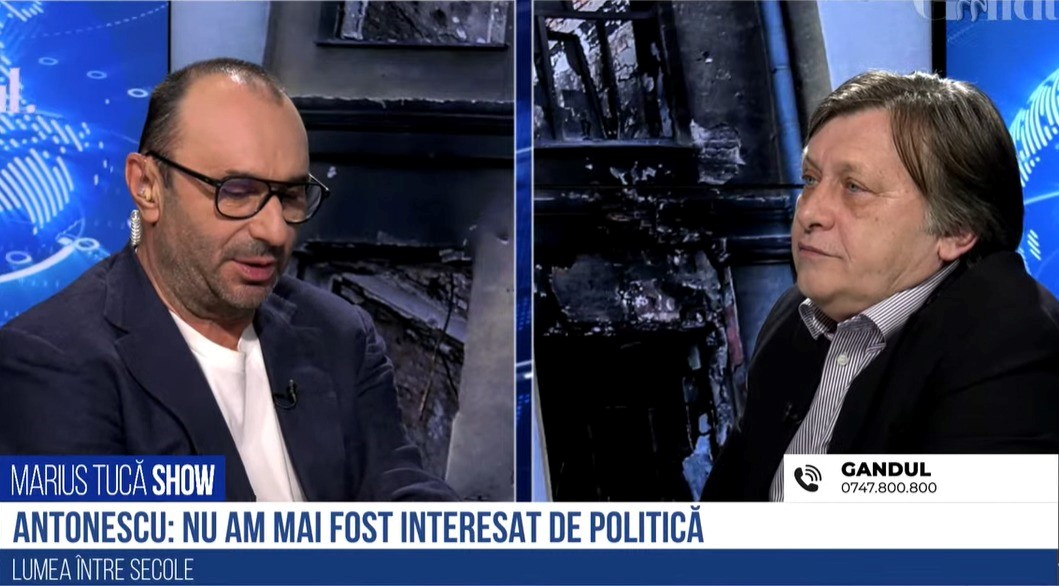 VIDEO De ce a dispărut Crin Antonescu din politică? Fostul președinte al PNL a povestit la Marius Tucă Show: „Nu eram ca peștele în apă…”
