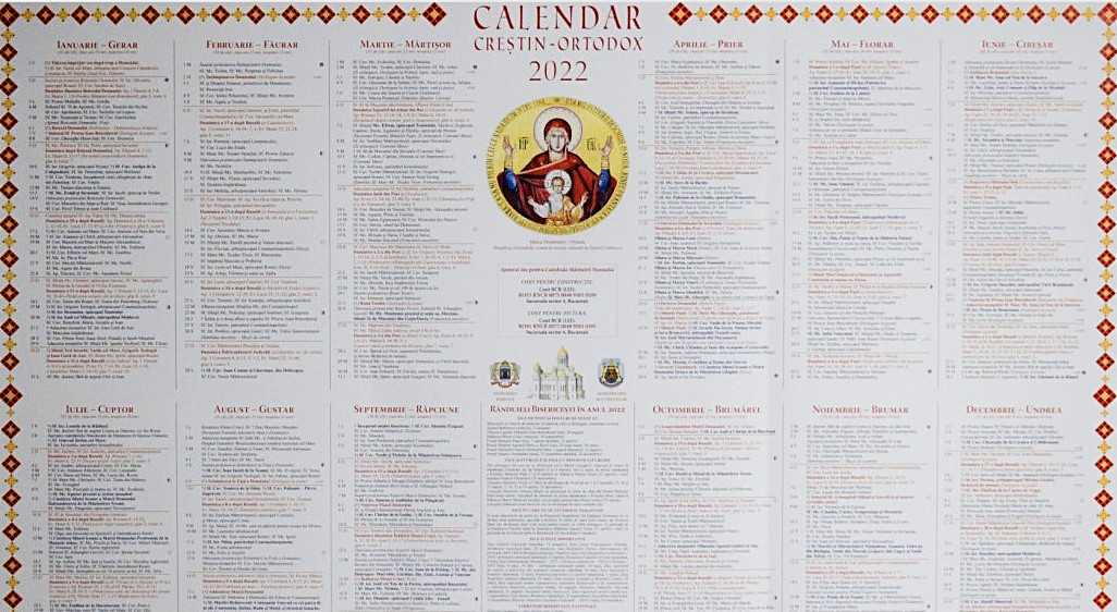 Calendar ortodox pentru luna aprilie 2022. Ce mari sfinţi sunt pomeniți luna aceasta