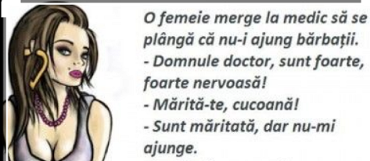 Imagine Stire BANC | O femeie merge la medic să se plângă că nu-i ajung bărbații: ”Mi-am luat doi amanți, dar nu îmi ajung” | 2review.ro